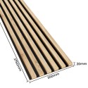 Listones MDF sobre panel 275x30 cm - Roble de Sonoma (Klemp)