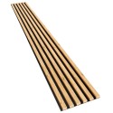 MDF laths on panel 275x30 cm - Natural oak (Klemp) MDF laths on panel 275x30 cm - Natural oak (Klemp)