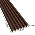 MDF laths on panel 275x30 cm - Walnut (Klemp)