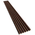 MDF latten op paneel 275x30 cm - Walnoot (Klemp)