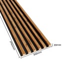 MDF latten op paneel 275x30 cm - Wotan eiken (Klemp) MDF latten op paneel 275x30 cm - Wotan eiken (Klemp)