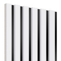 MDF laths on panel 275x30 cm - White mat (Klemp) MDF laths on panel 275x30 cm - White mat (Klemp)