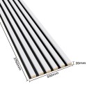 MDF laths on panel 275x30 cm - White mat (Klemp) MDF laths on panel 275x30 cm - White mat (Klemp)