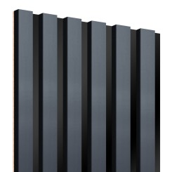 Listones MDF sobre panel 275x30 cm - Antracita (Klemp)