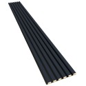MDF laths on panel 275x30 cm - Anthracite (Klemp) MDF laths on panel 275x30 cm - Anthracite (Klemp)