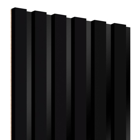 Lattes MDF sur panneau 275x30 cm - Tapis noir (Klemp) Lattes MDF sur panneau 275x30 cm - Tapis noir (Klemp)