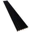 MDF latten op paneel 275x30 cm - Zwart mat (Klemp)