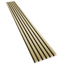 Listones MDF sobre panel 275x30 cm - Brillo dorado (Klemp) Listones MDF sobre panel 275x30 cm - Brillo dorado (Klemp)