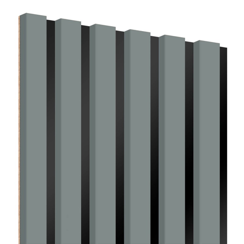 Listones MDF sobre panel 275x30 cm - Caqui (Klemp) - Lamas de MDF sobre panel Listones MDF sobre panel 275x30 cm - Caqui (Klemp) - Lamas de MDF sobre panel