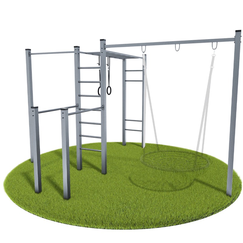Outdoor Workout Plein - Model 4 (Klemp) - Calisthenics Parken Outdoor Workout Plein - Model 4 (Klemp) - Calisthenics Parken