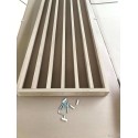 Freistehende Lamellenwand - Weiß Matt - 22x70 (Klemp) Freistehende Lamellenwand - Weiß Matt - 22x70 (Klemp)