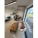 Wolnostojąca ścianka z lameli - Czarny mat - 22x70 (Klemp) Wolnostojąca ścianka z lameli - Czarny mat - 22x70 (Klemp)
