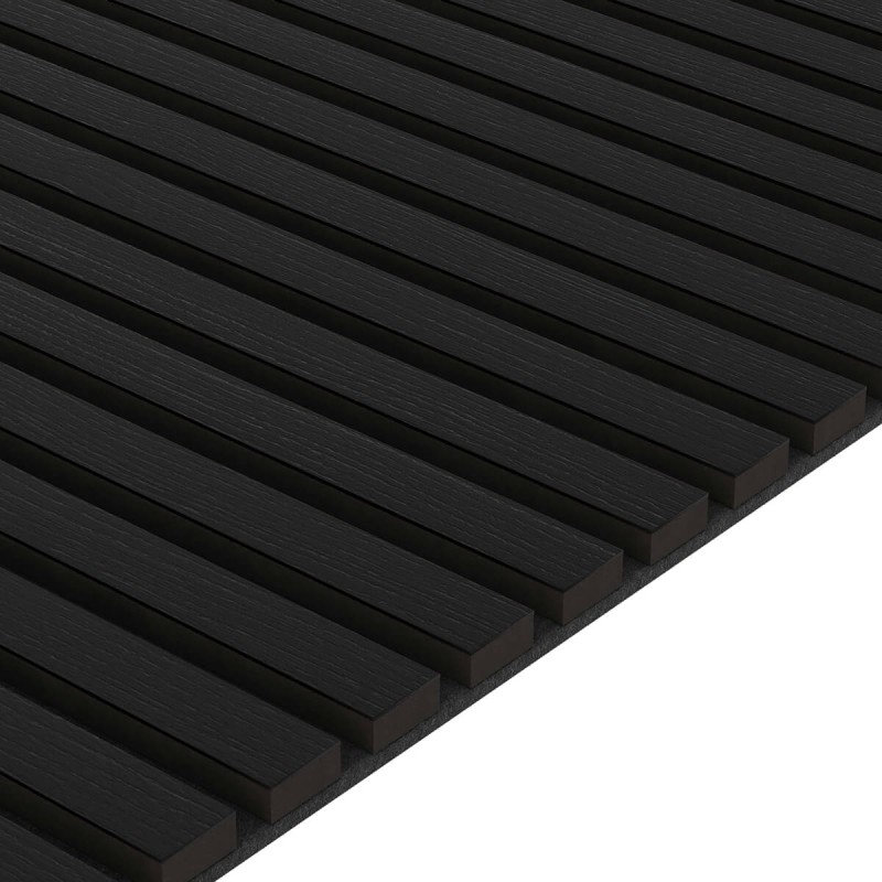 Acoustic panel natural veneer - Black oak - 60x240cm (Klemp) - Acoustic wall panels Acoustic panel natural veneer - Black oak - 60x240cm (Klemp) - Acoustic wall panels