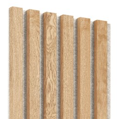 MDF laths on felt 275x30 cm - Oak veneer (Klemp)
