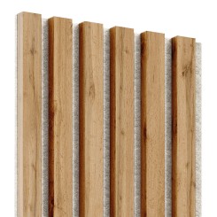 Lamellenleisten aus MDF auf Filz 275 x 30 cm - Wotan Eiche (Klemp)
