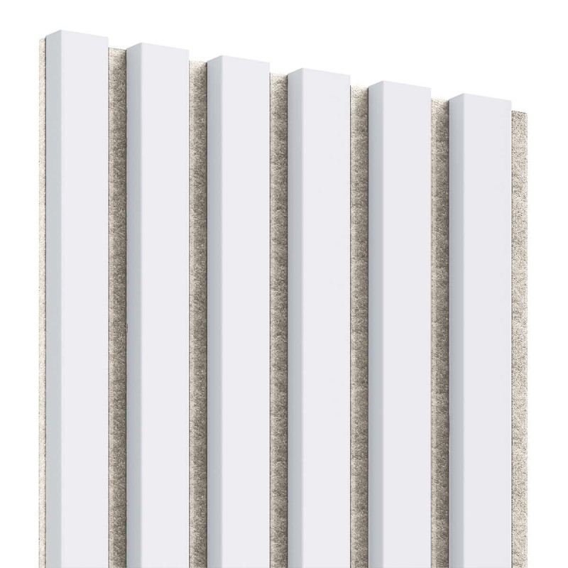 Lamellenleisten aus MDF auf Filz 275 x 30 cm - Weiß (Klemp) - MDF Lamellen auf Filz Lamellenleisten aus MDF auf Filz 275 x 30 cm - Weiß (Klemp) - MDF Lamellen auf Filz