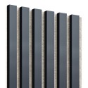 Lamellenleisten aus MDF auf Filz 275 x 30 cm - Anthrazit (Klemp) Lamellenleisten aus MDF auf Filz 275 x 30 cm - Anthrazit (Klemp)