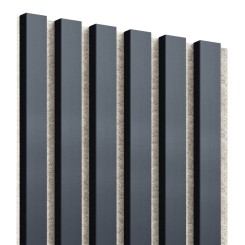 Listones MDF sobre fieltro 275x30 cm - Antracita (Klemp)