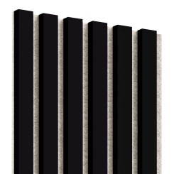 MDF latten op vilt 275x30 cm - Zwart (Klemp)