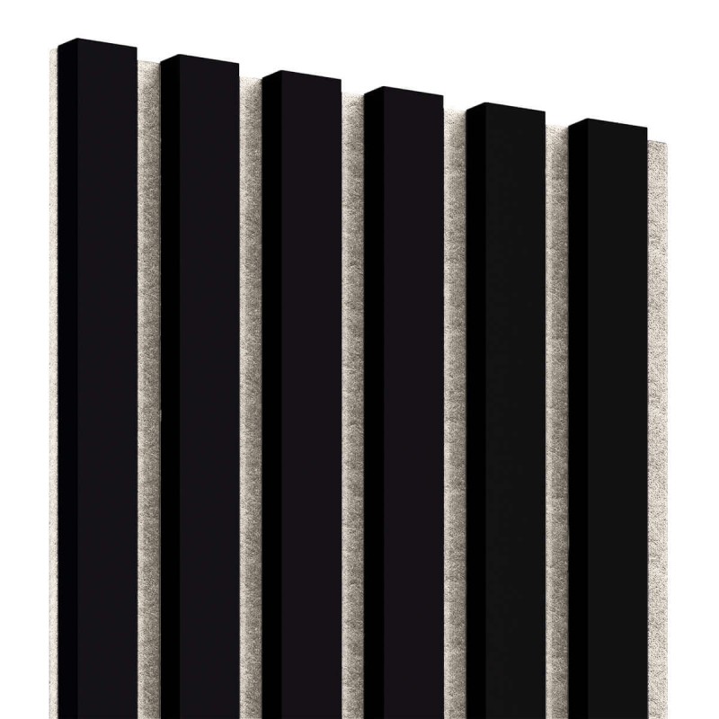 Lamellenleisten aus MDF auf Filz 275 x 30 cm - Schwarz (Klemp) - MDF Lamellen auf Filz Lamellenleisten aus MDF auf Filz 275 x 30 cm - Schwarz (Klemp) - MDF Lamellen auf Filz