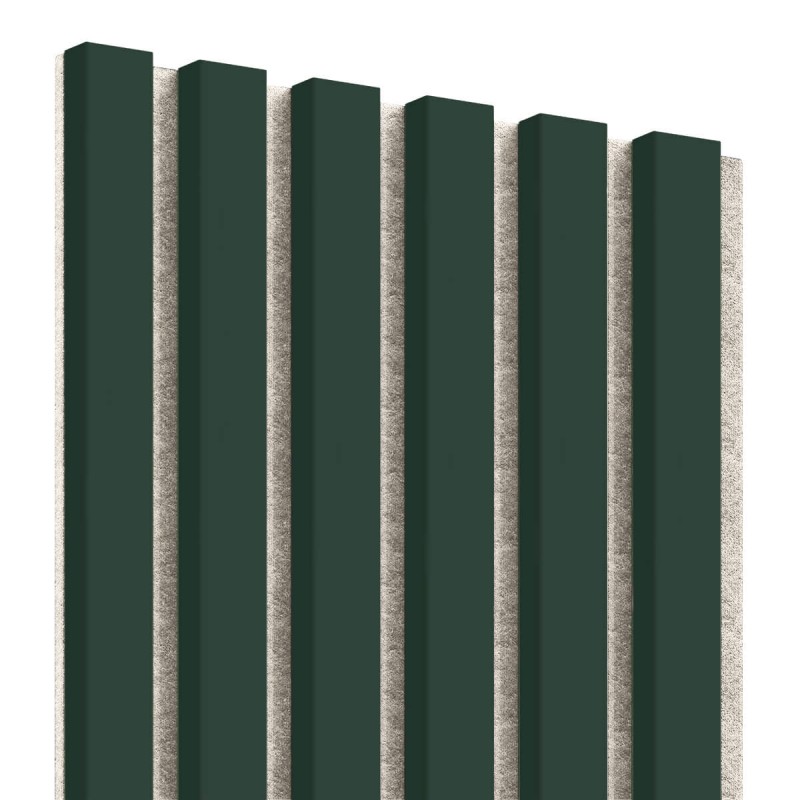 Lamellenleisten aus MDF auf Filz 275 x 30 cm - Flaschengrün (Klemp) - MDF Lamellen auf Filz
