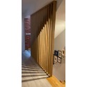 Freistehende Lamellenwand - Wotan Eiche - 22x90 (Klemp) Freistehende Lamellenwand - Wotan Eiche - 22x90 (Klemp)
