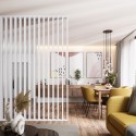Free standing slat wall - White mat - 22x70 (Klemp) Free standing slat wall - White mat - 22x70 (Klemp)