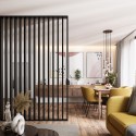 Mur de lattes autoportant - Tapis noir - 22x70 (Klemp) Mur de lattes autoportant - Tapis noir - 22x70 (Klemp)