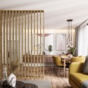 Free standing slat wall - Wotan oak - 22x70 (Klemp) Free standing slat wall - Wotan oak - 22x70 (Klemp)