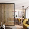 Free standing slat wall - Wotan oak - 22x70 (Klemp) Free standing slat wall - Wotan oak - 22x70 (Klemp)