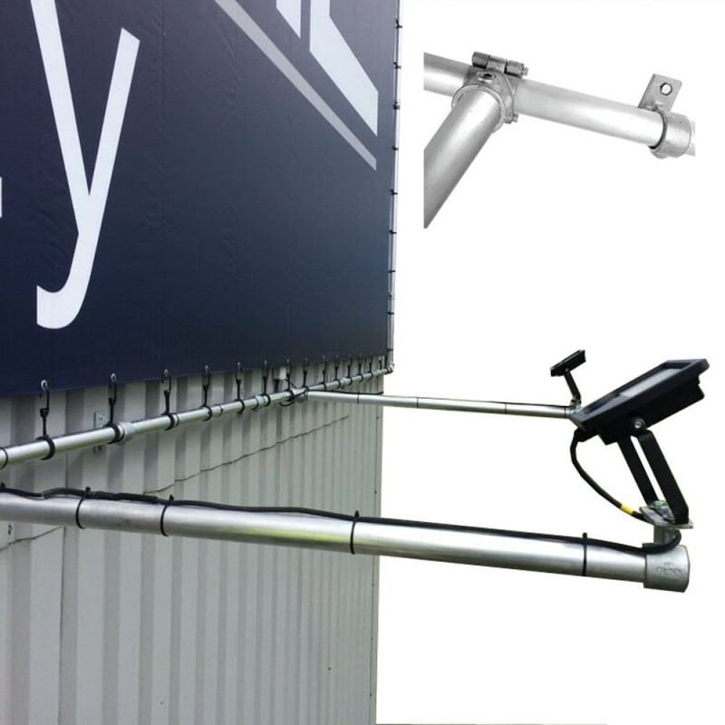 Set of Arm + LED 20W / 4000K LED floodlight 5000lm IP65 - for the frame (Klemp) - Advertising