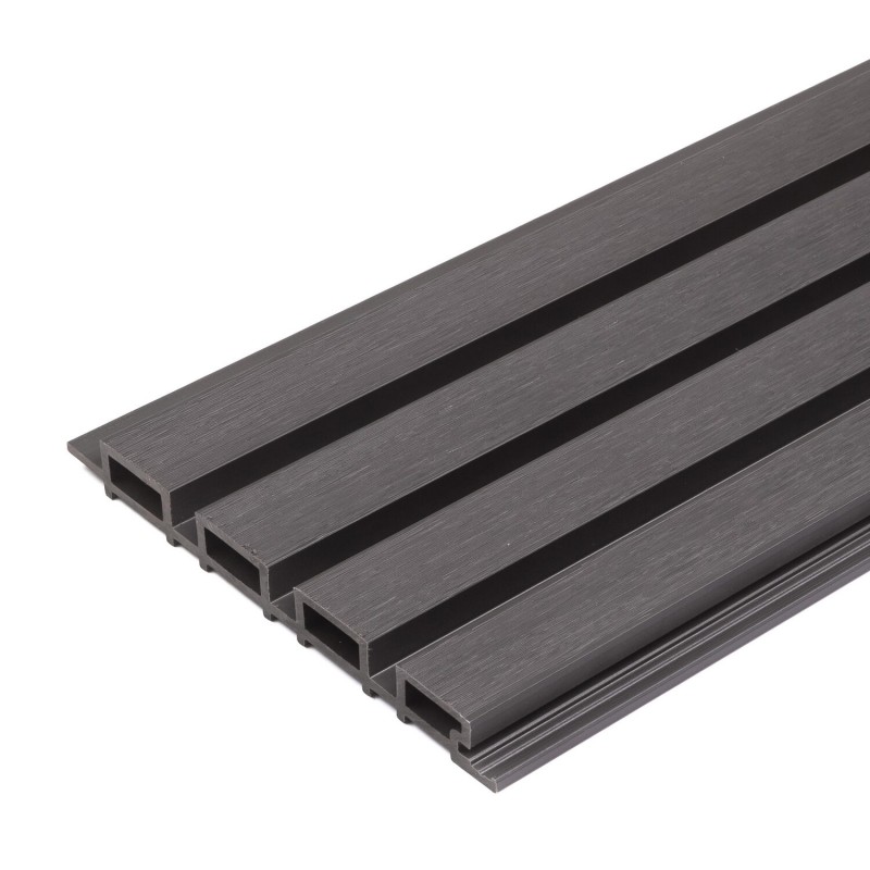 Planche de bardage à lamelles premium - 219x26 mm - Graphite (Klemp) - Panneaux de façade composites