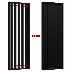 Rotating panel - 22x90 - Black mat (Klemp)