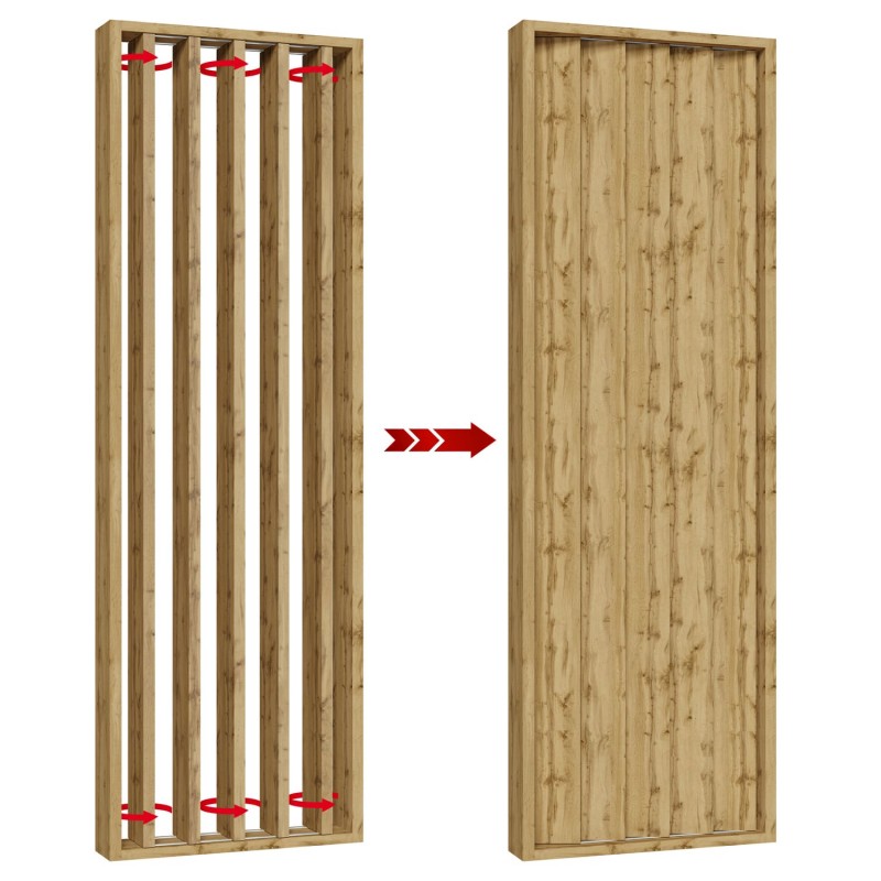 Paneles giratorios - 22x90 - Roble Wotan (Klemp) - Paneles giratorios Paneles giratorios - 22x90 - Roble Wotan (Klemp) - Paneles giratorios