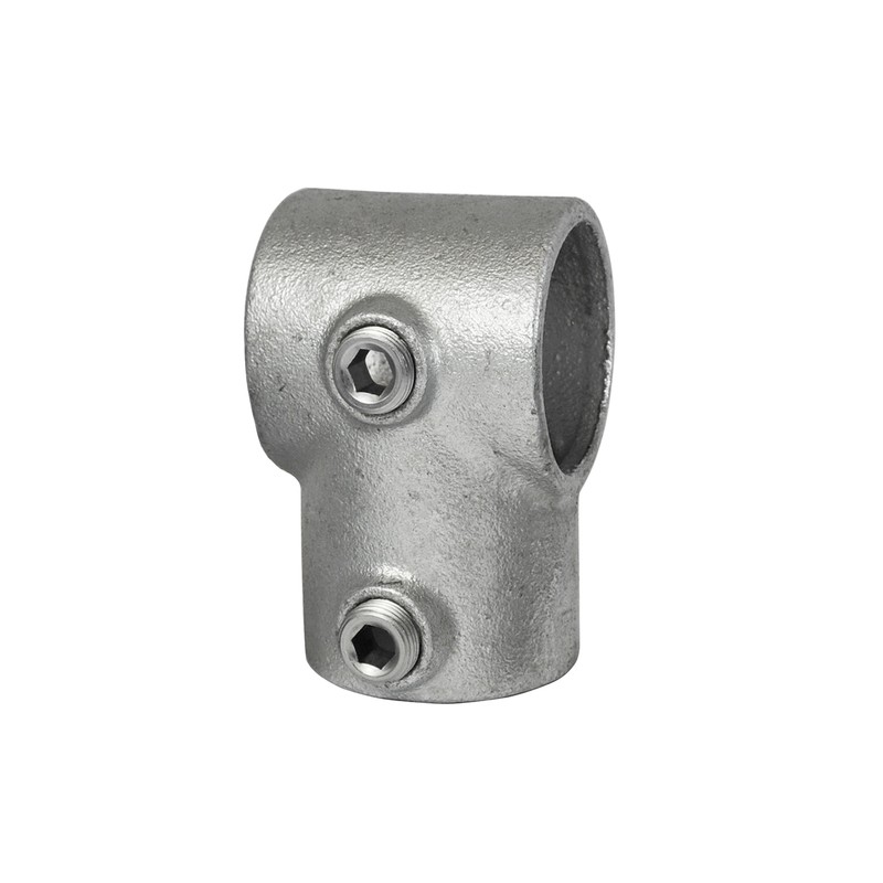 Kort T-stuk Typ 2A, 21,3 mm, Thermisch verzinkt (Klemp) - Ronde buiskoppelingen Kort T-stuk Typ 2A, 21,3 mm, Thermisch verzinkt (Klemp) - Ronde buiskoppelingen