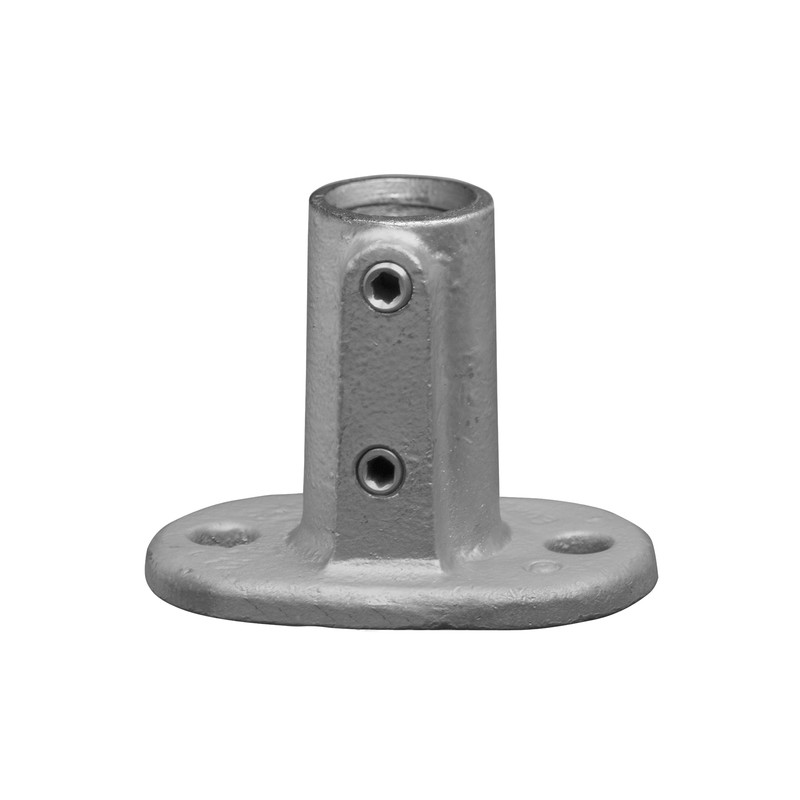 Rohrverbinder Fussplatte Oval - Typ 12F - 60,3 mm (Klemp) - Runde Rohrverbinder Verzinkt Rohrverbinder Fussplatte Oval - Typ 12F - 60,3 mm (Klemp) - Runde Rohrverbinder Verzinkt