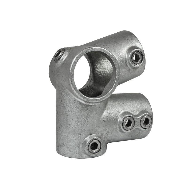 Galv. Raccordi Eves 27½° Typ 85D, 42,4 mm, Zincato (Klemp) - Raccordi per tubi tondi