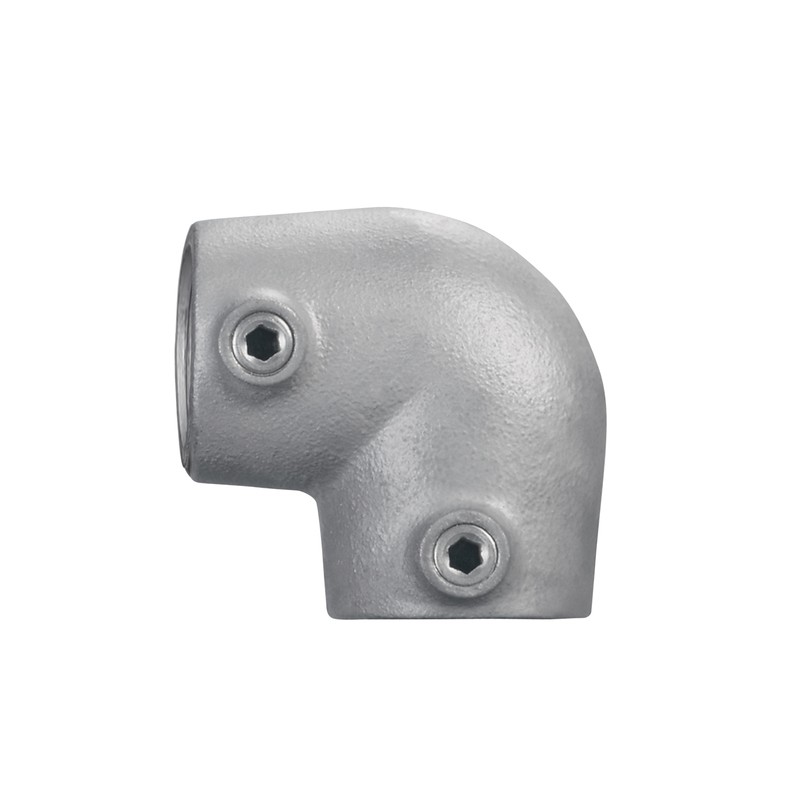 Slope Elbow 90° Variable angle 0° - 11° Typ 6SC, 33,7 mm , Galvanized (Klemp) - Round Tubefittings Slope Elbow 90° Variable angle 0° - 11° Typ 6SC, 33,7 mm , Galvanized (Klemp) - Round Tubefittings