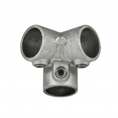 Esquina superior de tres vías 90º Typ 18A, 21,3 mm, Galvanizado (Klemp)