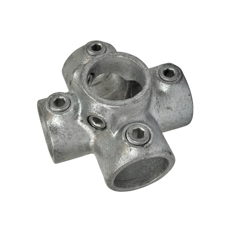 Croix à quatre douilles Typ 26D, 42,4 mm, Galvanisé