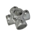 Croix à quatre douilles Typ 26E, 48,3 mm, Galvanisé (Klemp) Croix à quatre douilles Typ 26E, 48,3 mm, Galvanisé (Klemp)