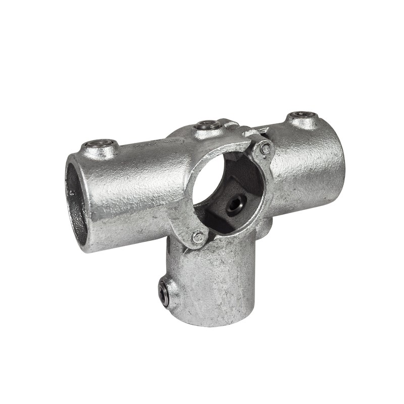 Tee di uscita laterale aggiuntivo Typ 24OE, 48,3 mm, Zincato (Klemp) - Raccordi per tubi tondi Tee di uscita laterale aggiuntivo Typ 24OE, 48,3 mm, Zincato (Klemp) - Raccordi per tubi tondi