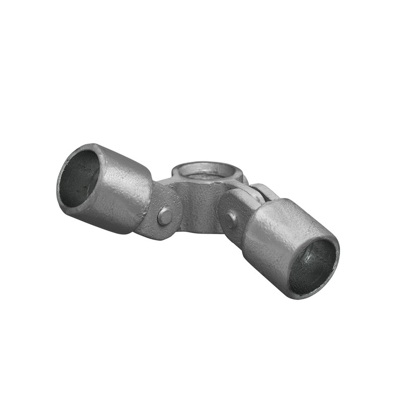 Rohrverbinder Gelenkstück Doppel 90° - Typ 48B - 26,9 mm (Klemp) - Runde Rohrverbinder Verzinkt Rohrverbinder Gelenkstück Doppel 90° - Typ 48B - 26,9 mm (Klemp) - Runde Rohrverbinder Verzinkt