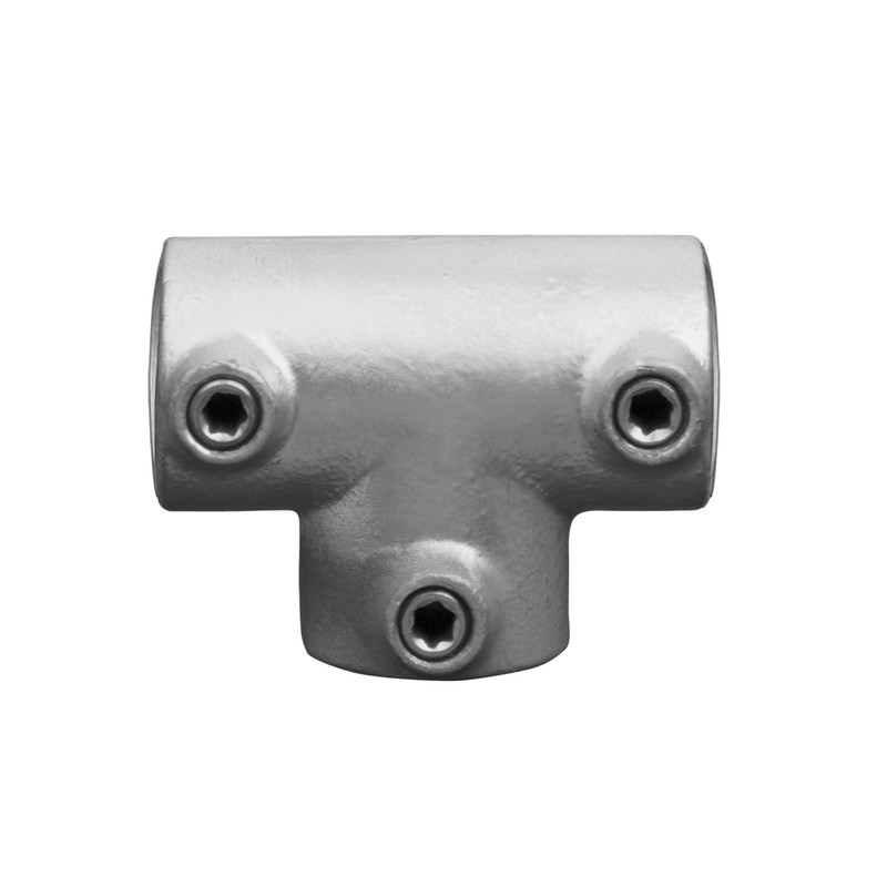 Long TeeTyp 4F, 60,3 mm, Galvanized (Klemp) - Round Tubefittings Long TeeTyp 4F, 60,3 mm, Galvanized (Klemp) - Round Tubefittings