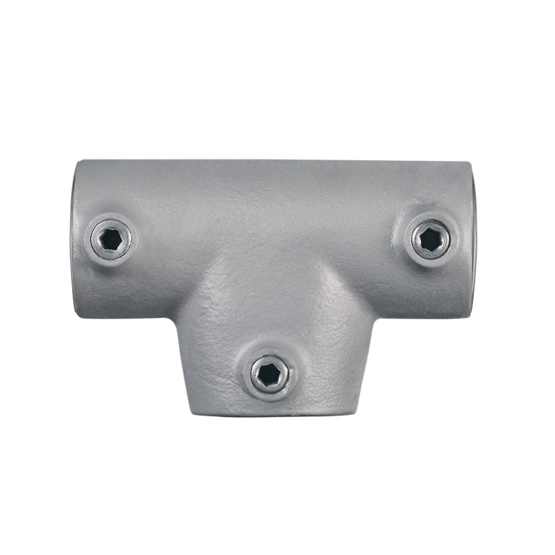 Long Slope Tee - Variable angle 0° - 11° Typ 4SD, 42,4 mm, Galvanized (Klemp) - Round Tubefittings Long Slope Tee - Variable angle 0° - 11° Typ 4SD, 42,4 mm, Galvanized (Klemp) - Round Tubefittings