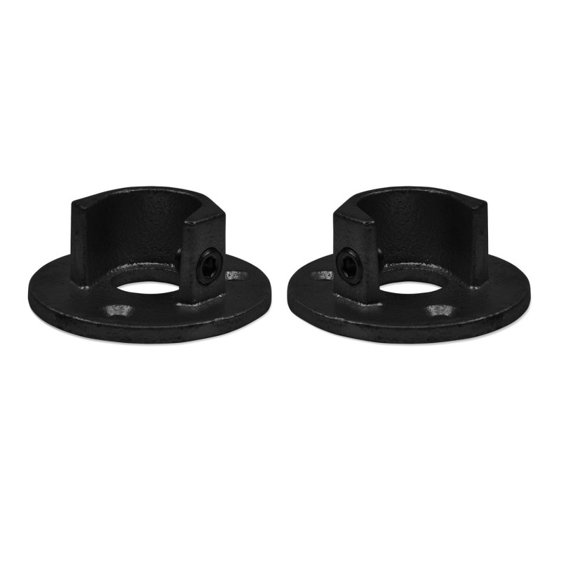 Rohrverbinder Runde Fußplatte mit Einlage (Satz) - Typ 15B - 26,9 mm (Schwarz) (Klemp) - Runde Rohrverbinder Schwarze Rohrverbinder Runde Fußplatte mit Einlage (Satz) - Typ 15B - 26,9 mm (Schwarz) (Klemp) - Runde Rohrverbinder Schwarze