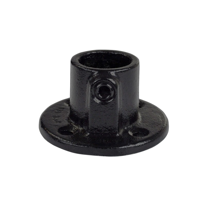 Rohrverbinder Fussplatte Rund - Typ 10A - 21,3 mm (Schwarz) (Klemp) - Runde Rohrverbinder Schwarze Rohrverbinder Fussplatte Rund - Typ 10A - 21,3 mm (Schwarz) (Klemp) - Runde Rohrverbinder Schwarze