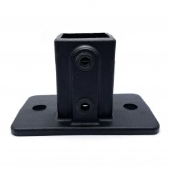 Eckige Fußplatte Typ 12S, 40 mm, Schwarz (Klemp)