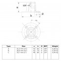 Bride, ronde Typ 10TD, 42,4 mm, Le noir (Klemp) Bride, ronde Typ 10TD, 42,4 mm, Le noir (Klemp)
