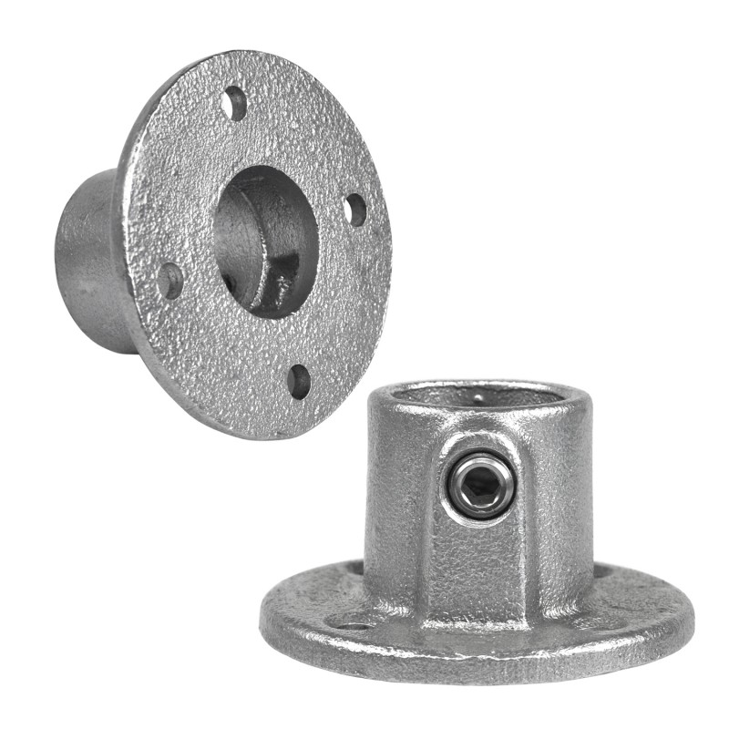 Łącznik ścienny - stopa okrągła przelotowa Typ 10TD, 42,4 mm, Ocynk (Klemp) - Złącza okrągłe Łącznik ścienny - stopa okrągła przelotowa Typ 10TD, 42,4 mm, Ocynk (Klemp) - Złącza okrągłe